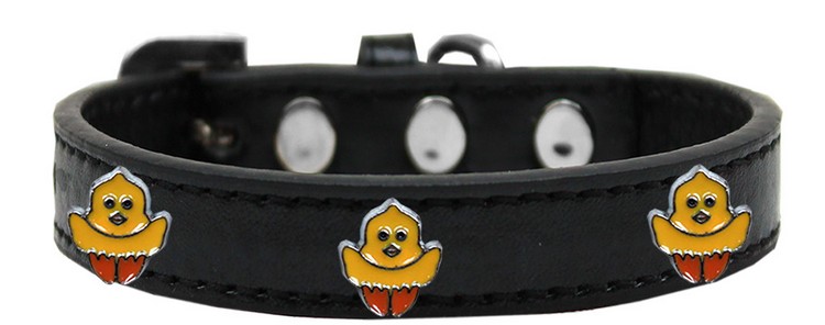 Chickadee Widget Dog Collar Black Size 12